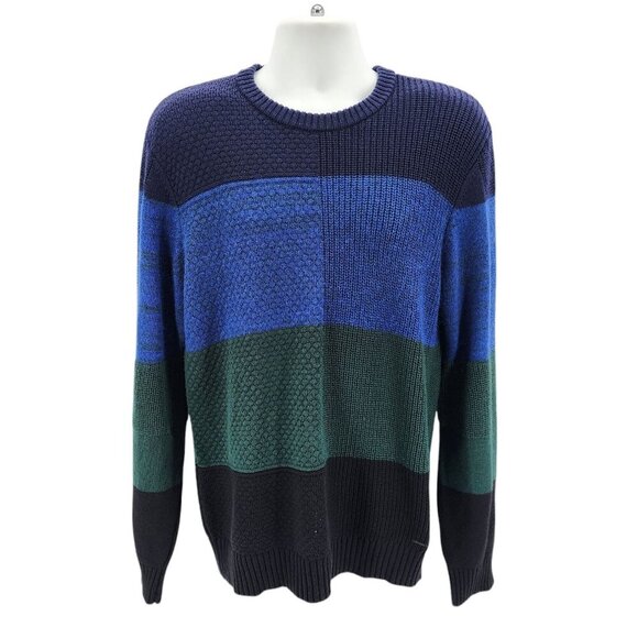 Diesel Crew-Neck K-Everflow Sweater Wool Blend Blue Green Sweater Mens Large - Picture 1 of 10